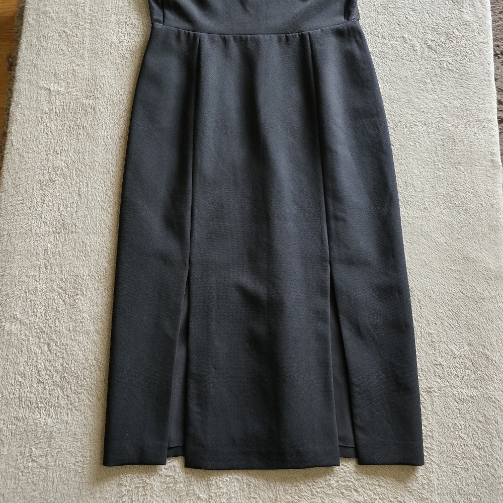 Alice + Olivia Employed Black Sheath Sleevless Midi Dress size 8 - Picture 5 of 14